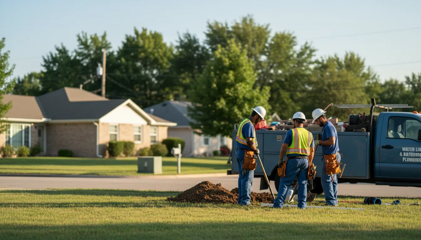 Residential water line and bathroom plumbing service in Nodaway, IA
